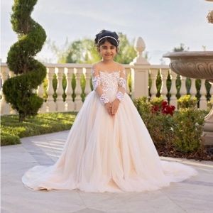 Girls flower girl, first communion couture dress